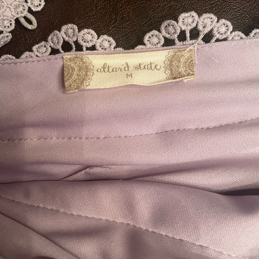 Altar’d State Lavender Lace Trim Maxi Dress Size Medium - Picture 3 of 3